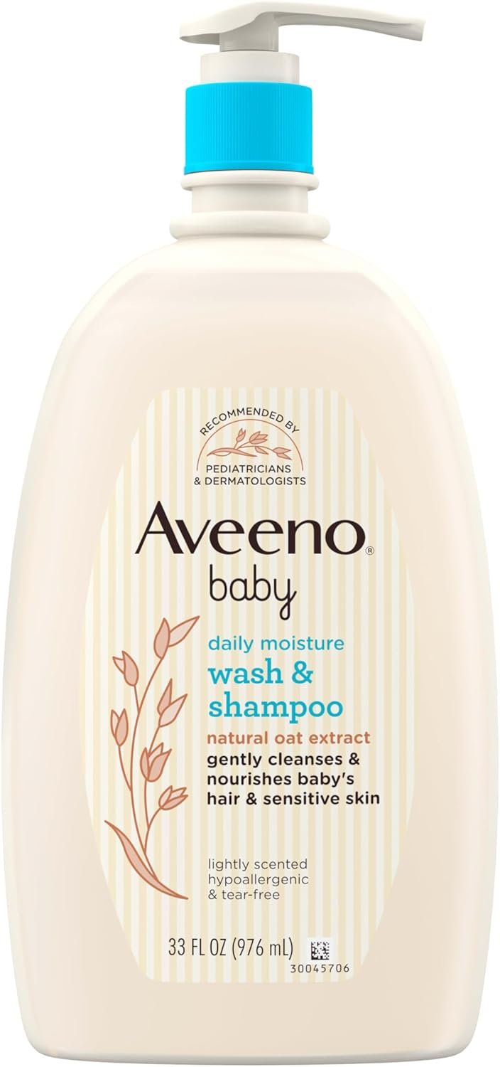 Aveeno Baby Tear-Free Body Wash and Shampoo for Sensitive Skin